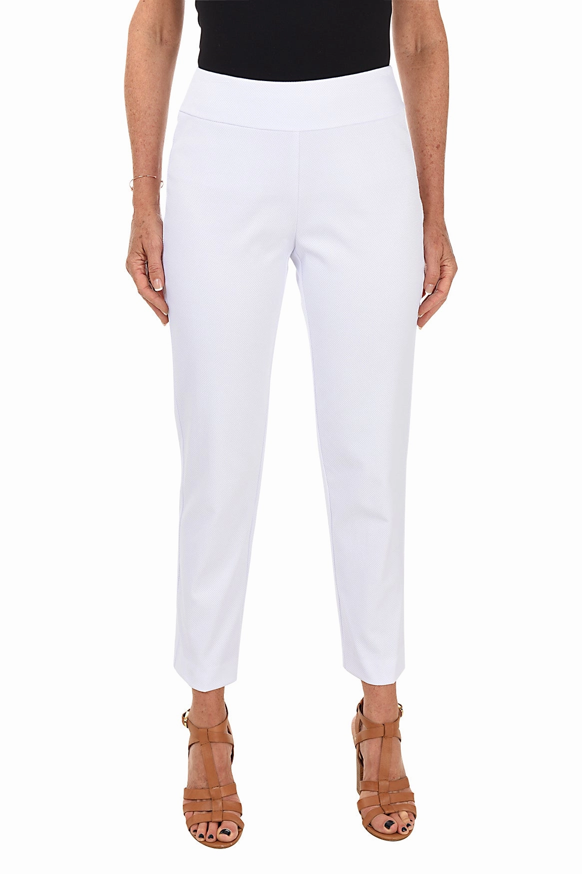 AllDayCompression Textured Pique Pull-On Ankle Pant
