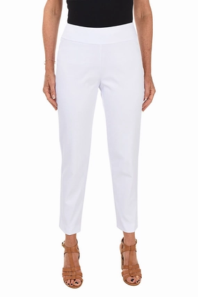 Textured Pique Pull-On Ankle Pant Classic Comfort Flattering Comfort Wear
