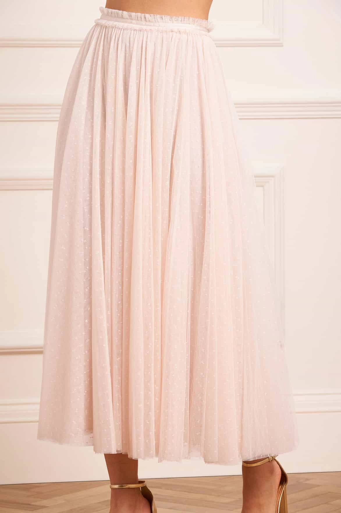 Silky Drape Sweet Mood Ballet Kisses Ankle Skirt