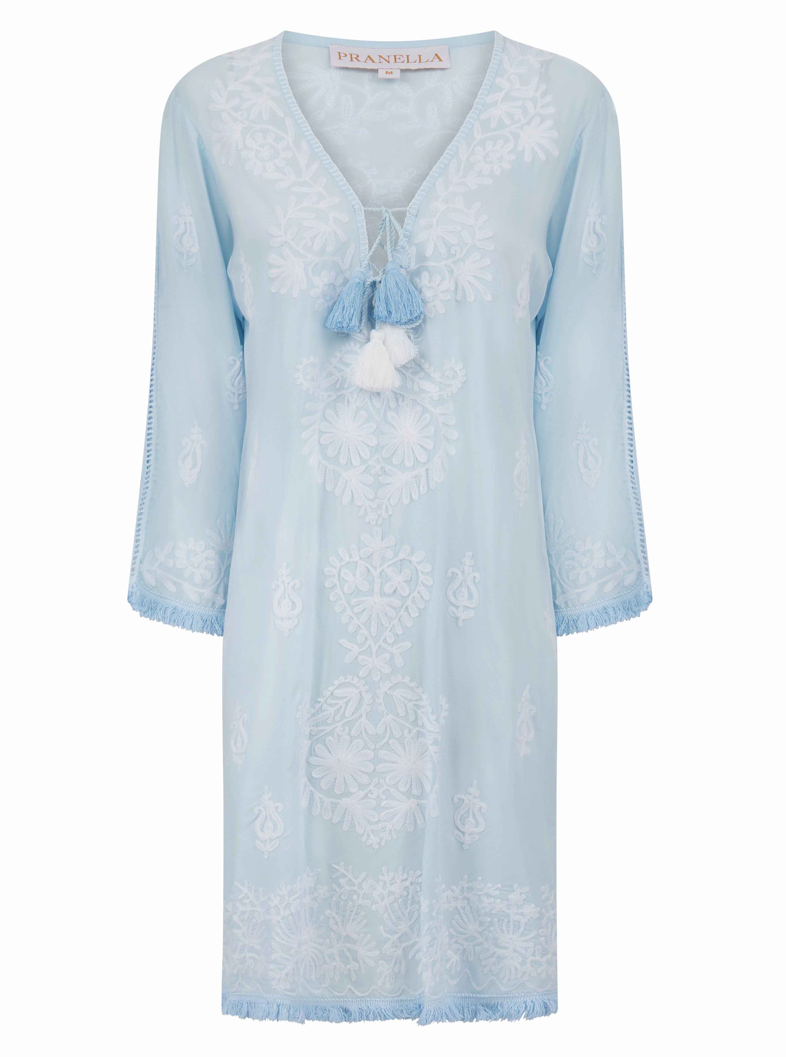 Aggie Dress Sky Blue/White Graceful Ease