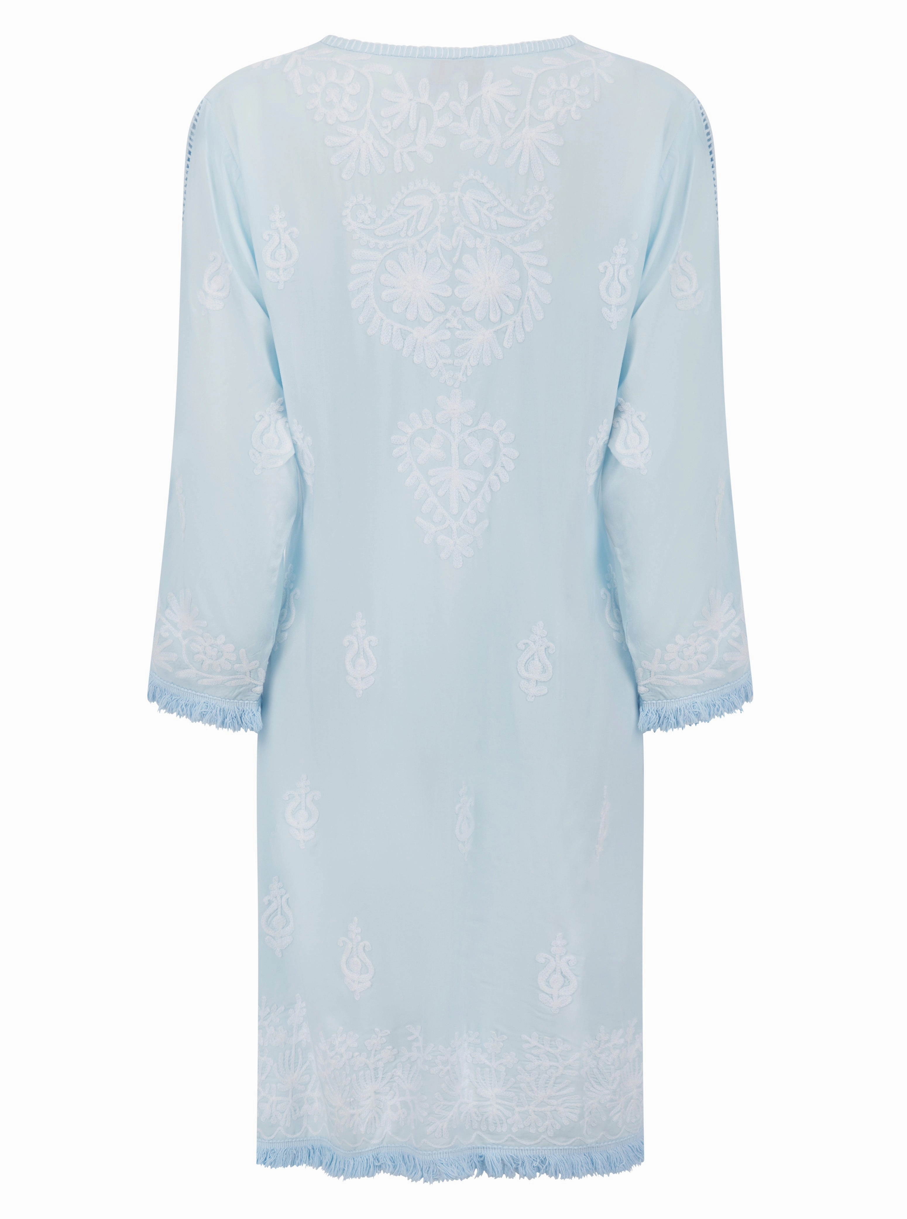 Aggie Dress Sky Blue/White Timeless Waist Fit