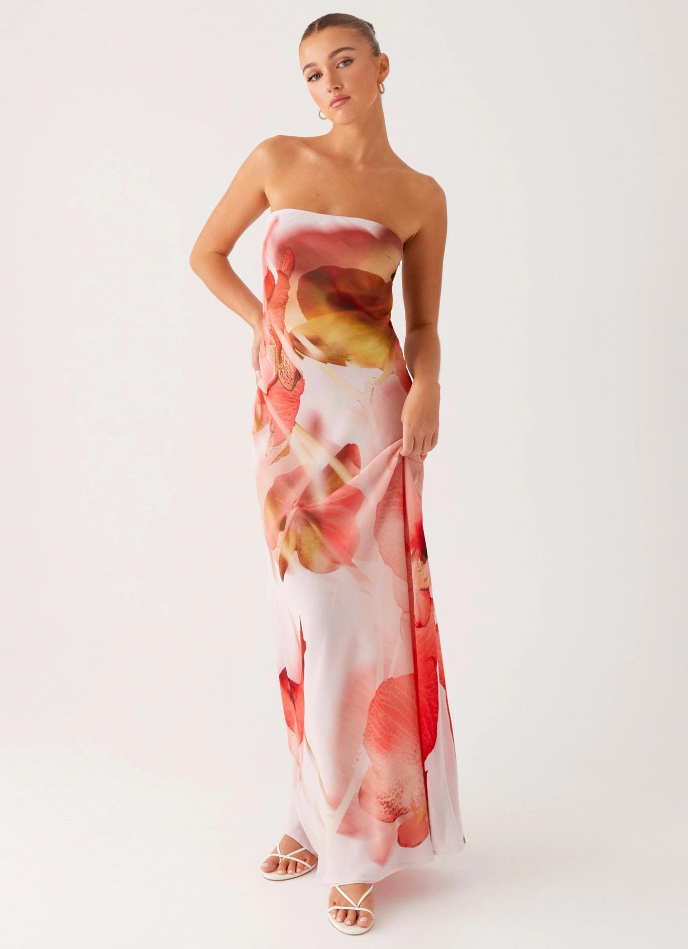 Soft Shine Kunis Maxi Dress - Peach Rose