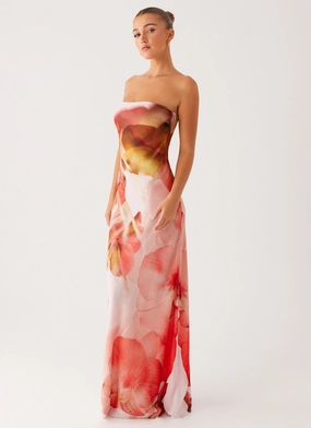 Daily Option Bride Friend Kunis Maxi Dress - Peach Rose