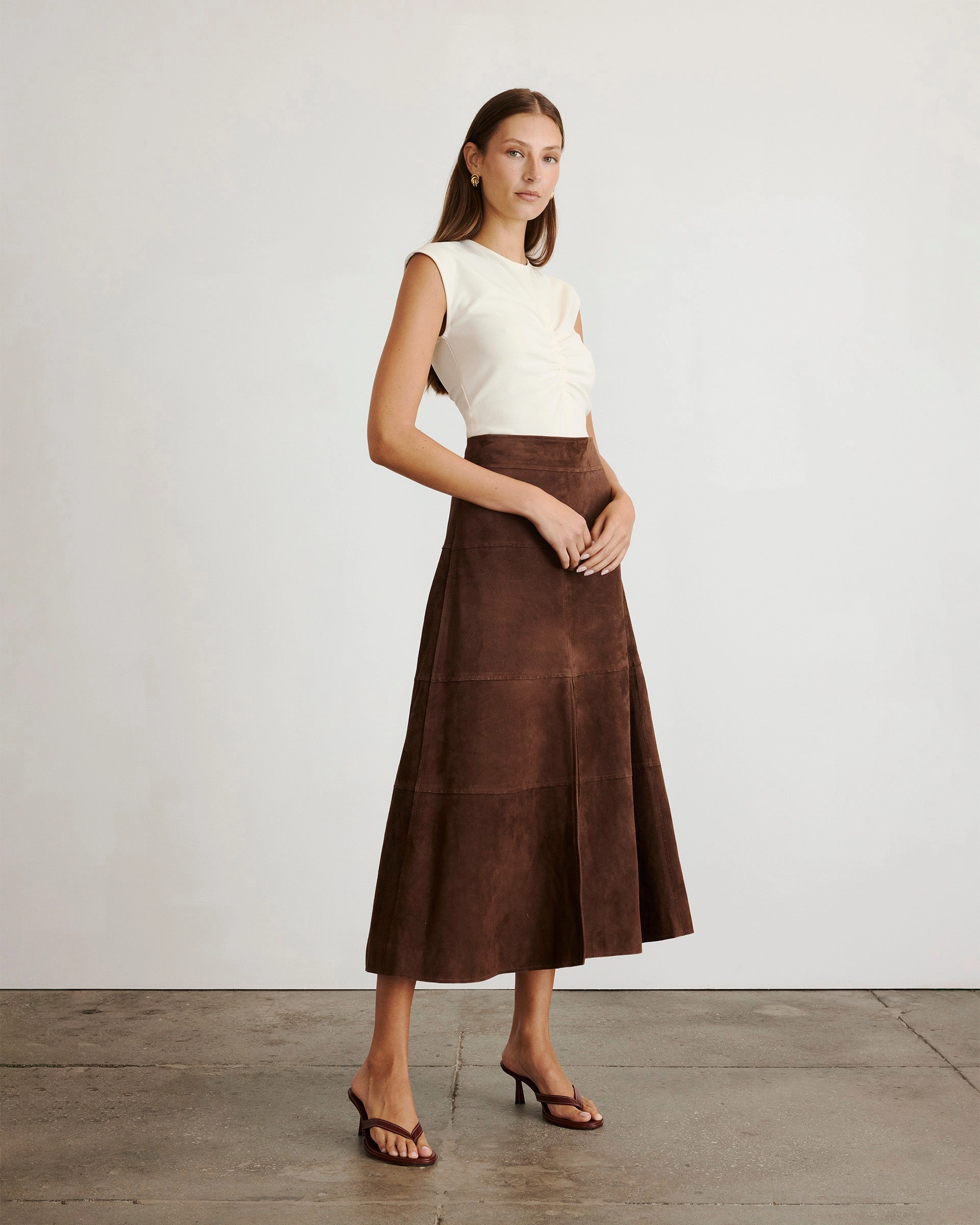 Suede Hudson Skirt Utility Style