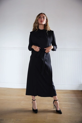 Issa Belted Midi Dress Coastal Chic Mini-Length