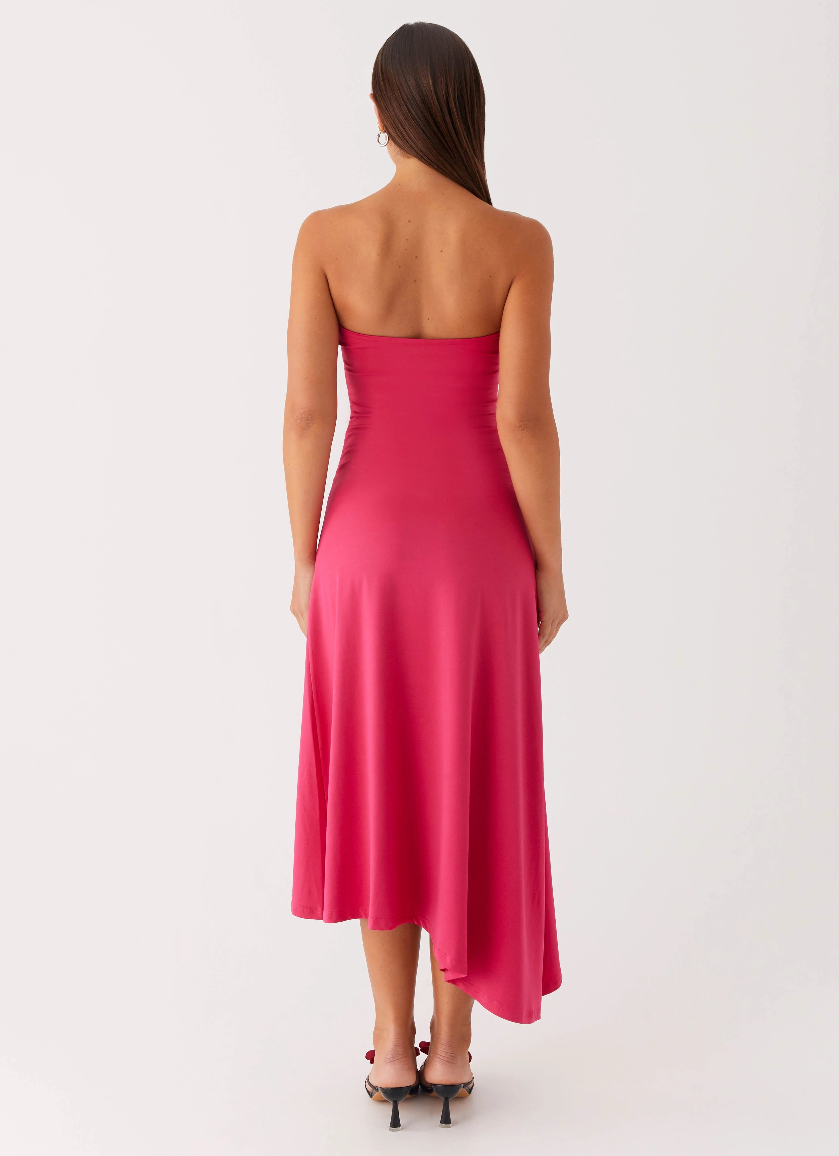 Smooth-Lining Laoise Midi Dress - Hot Pink