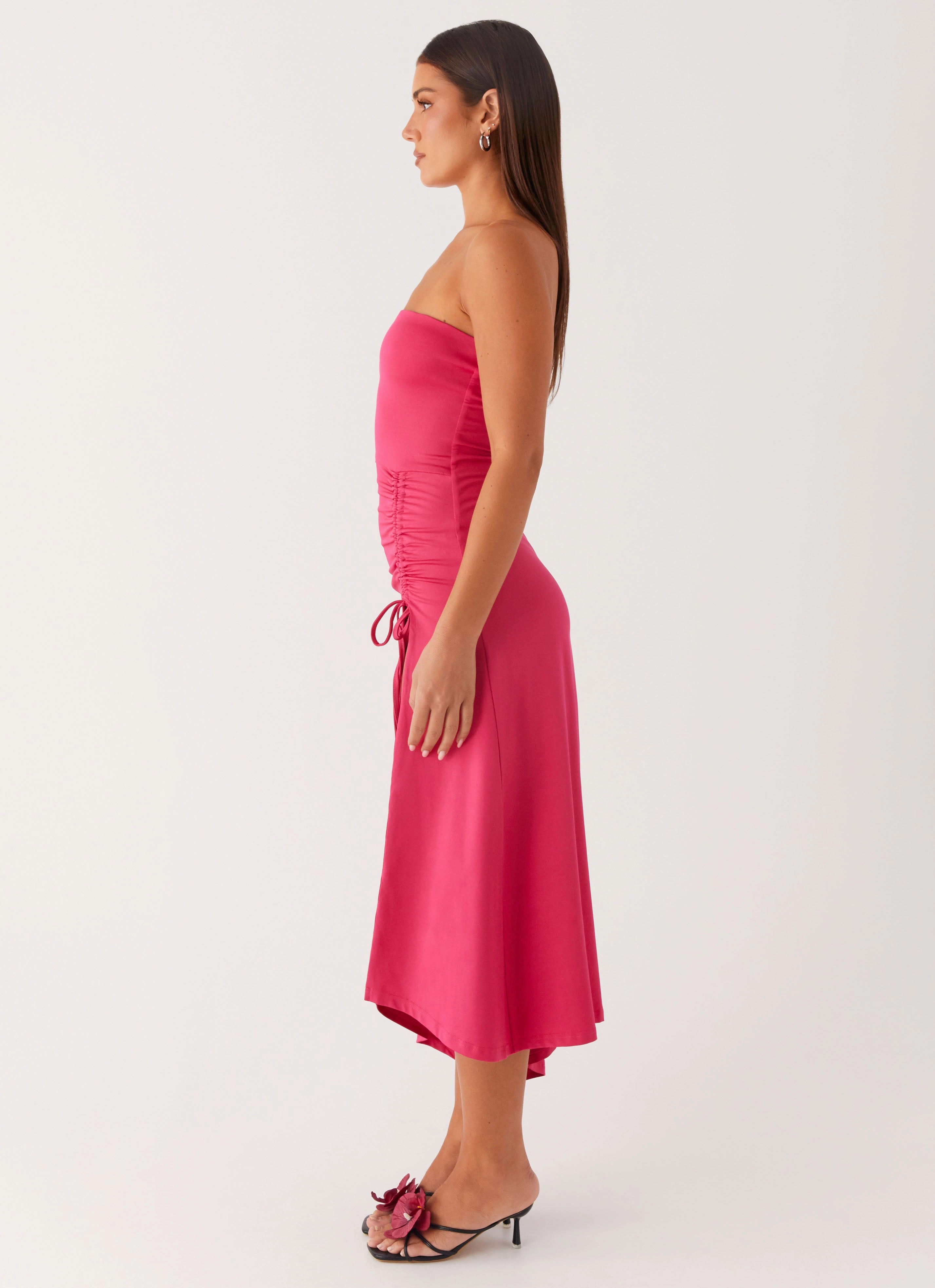 Laoise Midi Dress - Hot Pink Minimal Fit