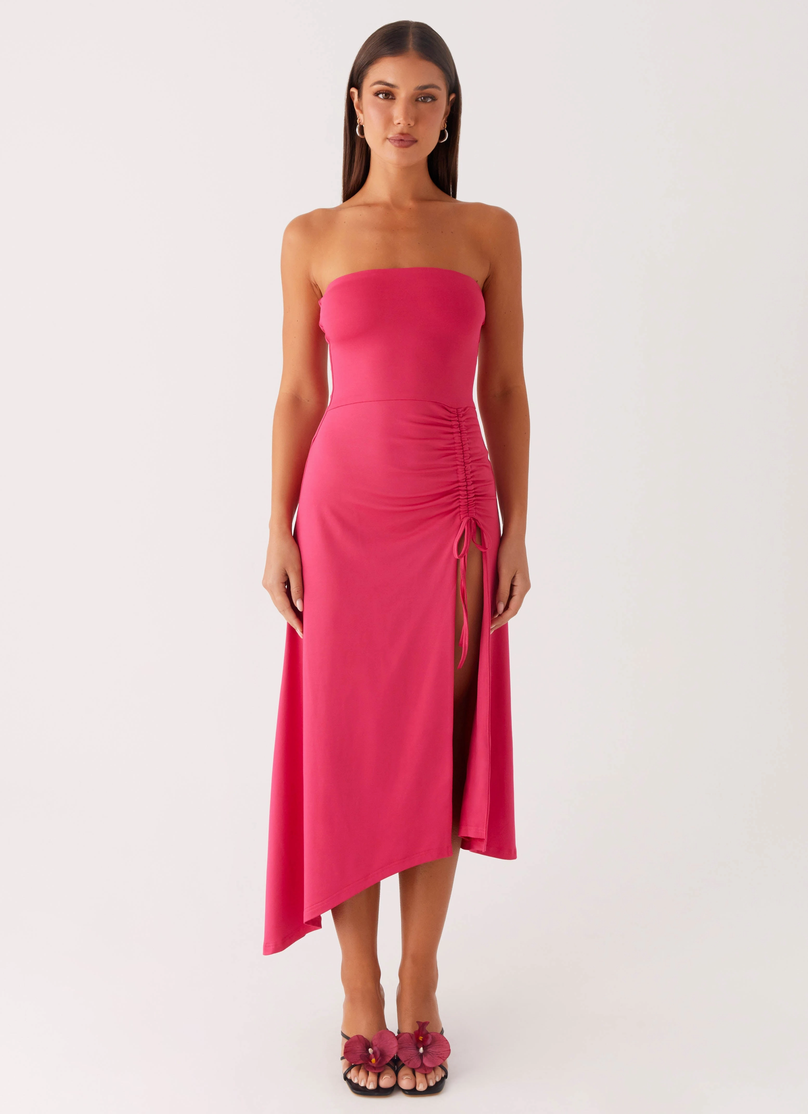 Joy Glow Capsule-Wardrobe Laoise Midi Dress - Hot Pink
