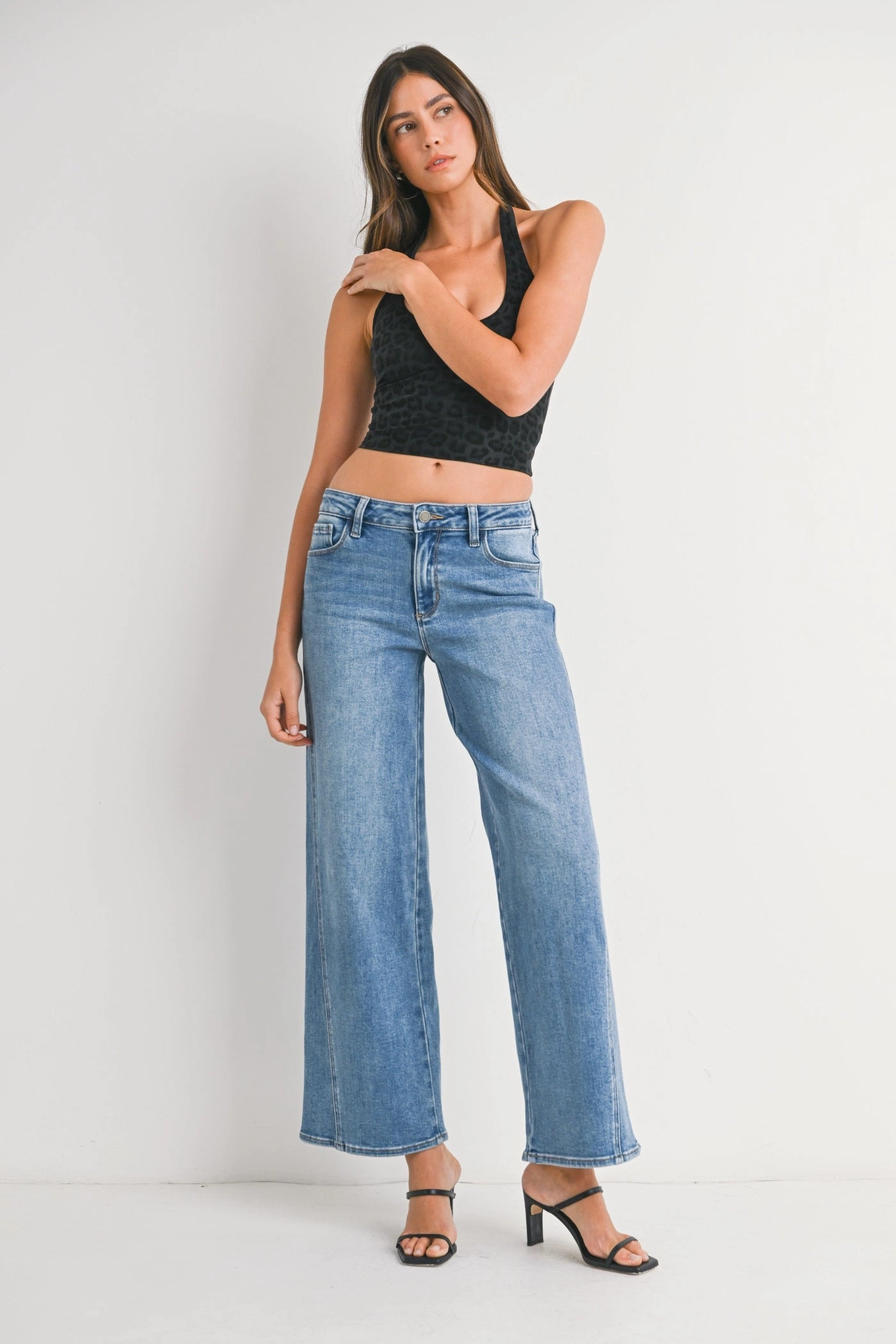 Fashionable Fit ELENA WIDE LEG JEANS