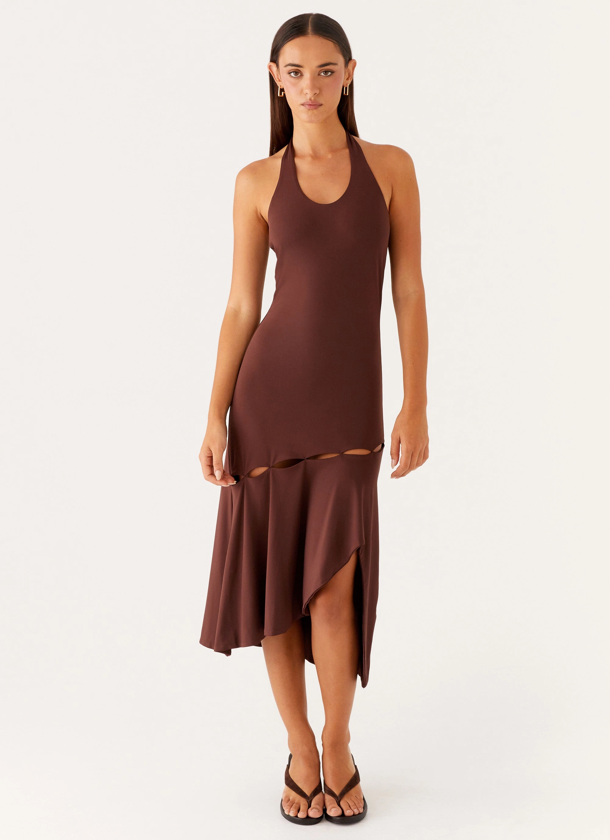 Fast Times Midi Dress - Chocolate Linen Chic
