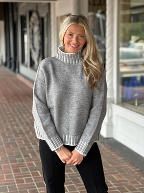 AthleticInspired Favorite Stitch Sweater in Charcoal