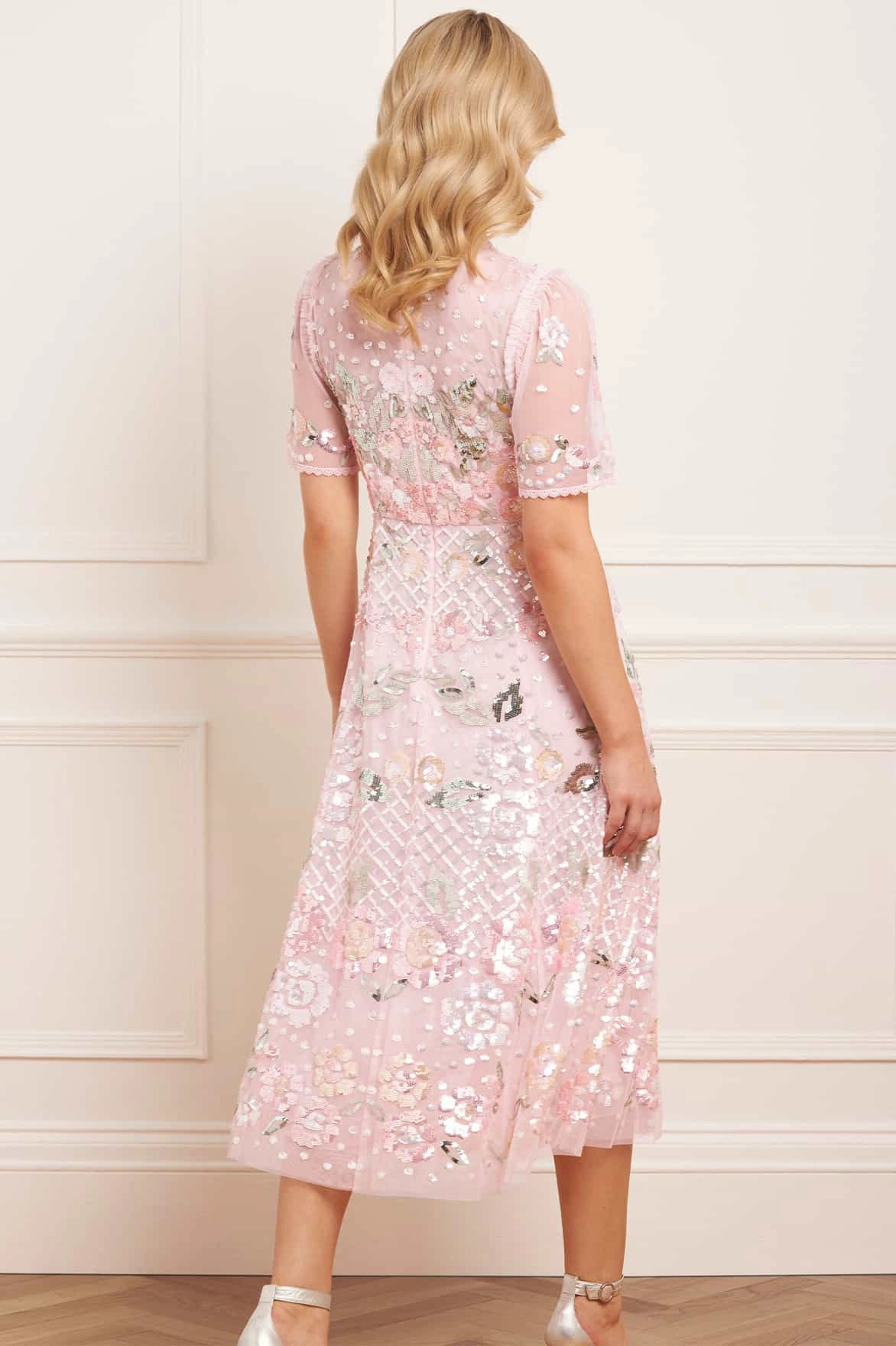 Rosalie Short Sleeve Ballerina Dress Dainty Finish museum visit