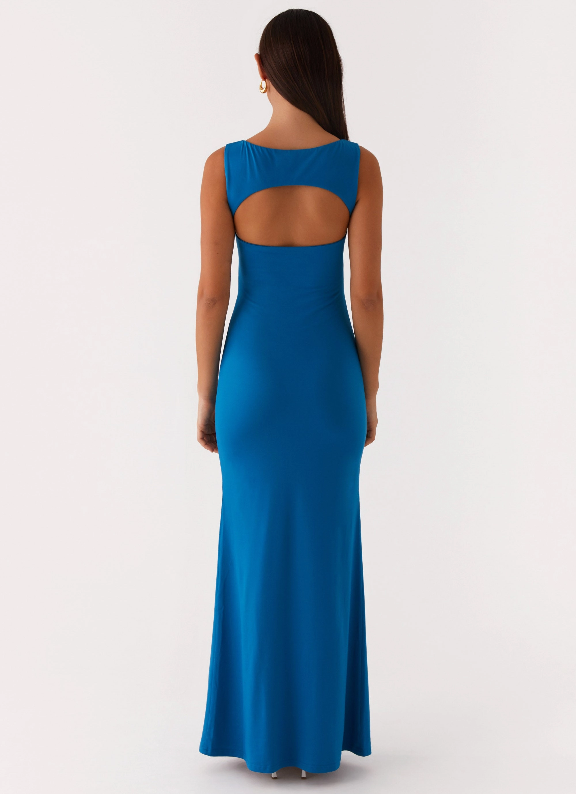 Chic formal attire Lagoon Cut Out Maxi Dress - Royal Blue