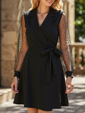 Timeless and Comfortable Guest Glam Lace-trimmed suit dress