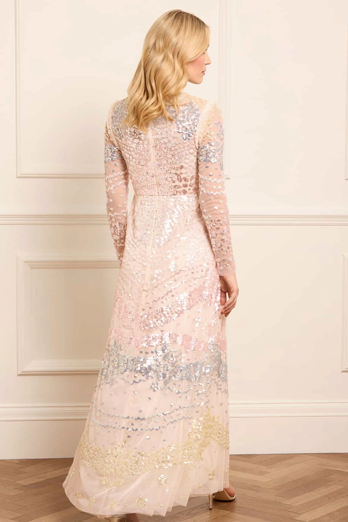 Pure Color Angeline Sequin Gown