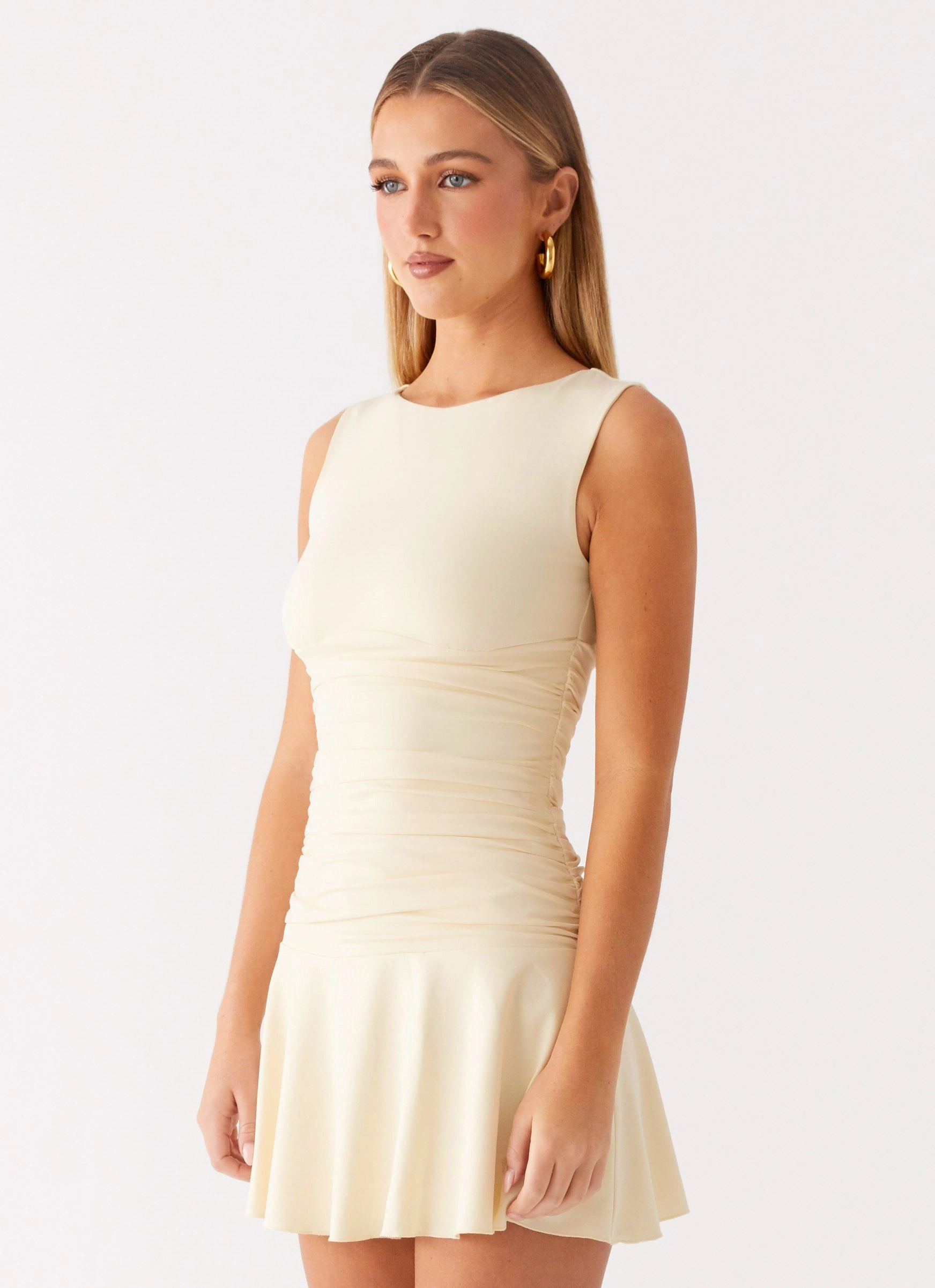 Kelda Mini Dress - Yellow Timeless office dress