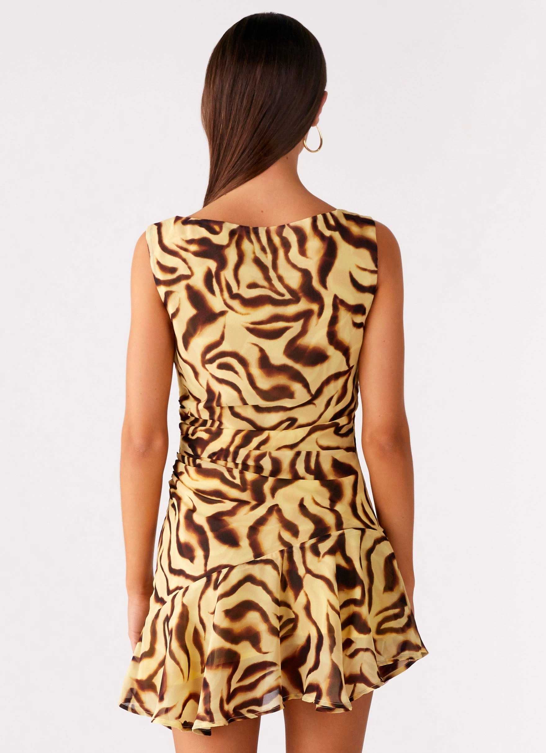 Maris Asymmetrical Mini Dress - Laguna Print Fresh Outfit