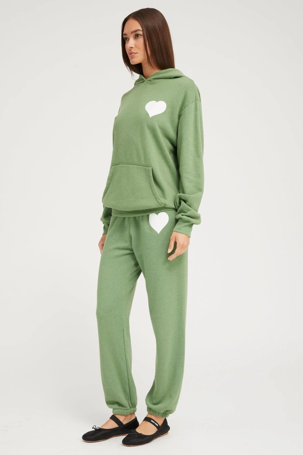 Luxurious Feel Fern Heart Sweatpants