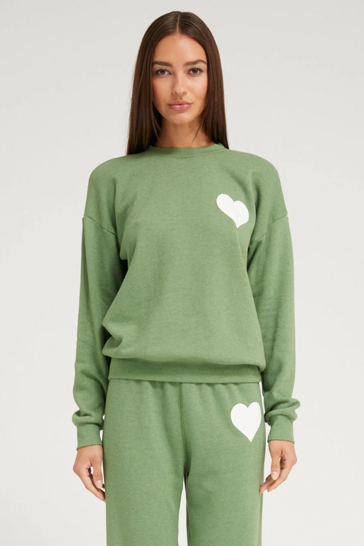 Fern Heart Sweatshirt MidweightJersey UV protection layer