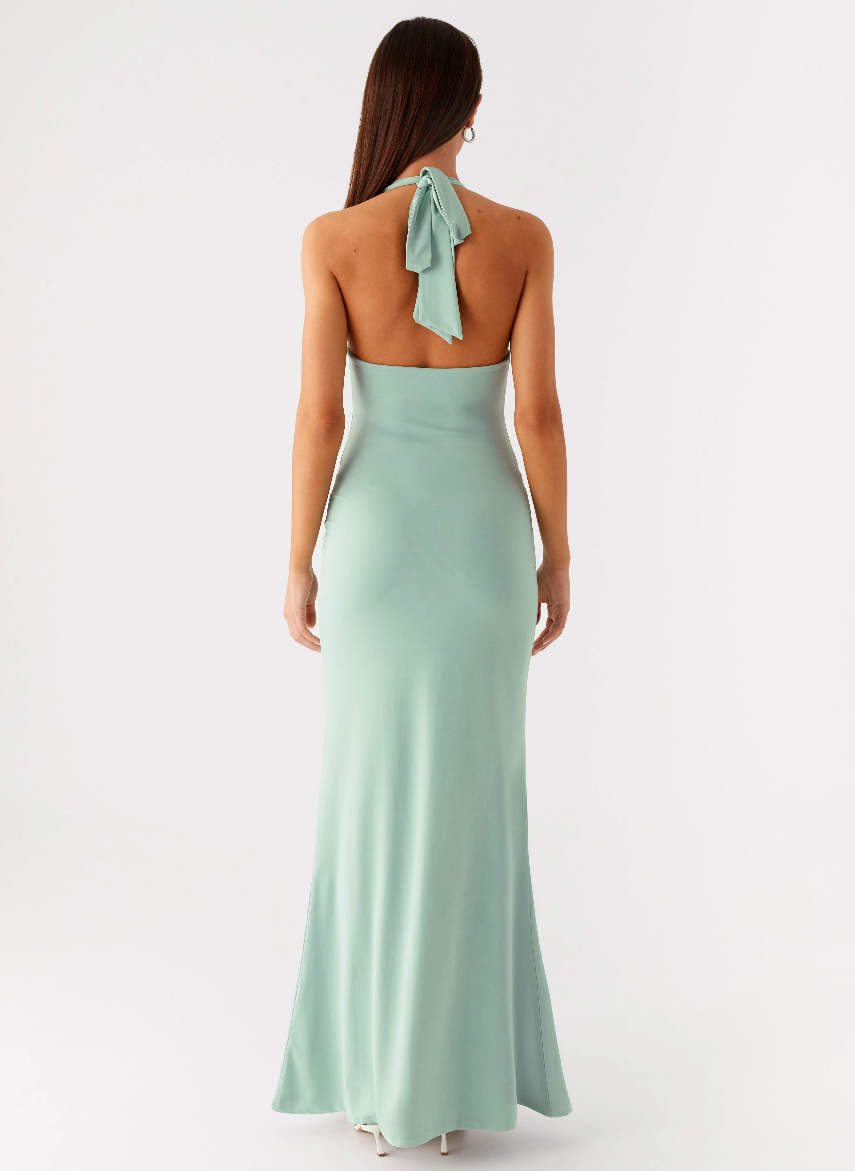 Textured Look Airy Movement Fern Valley Maxi Dress - Sage