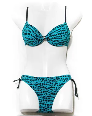 Ferozi Polka Dotted Single Padded Bikini Set - Fancy Bra Panty Set