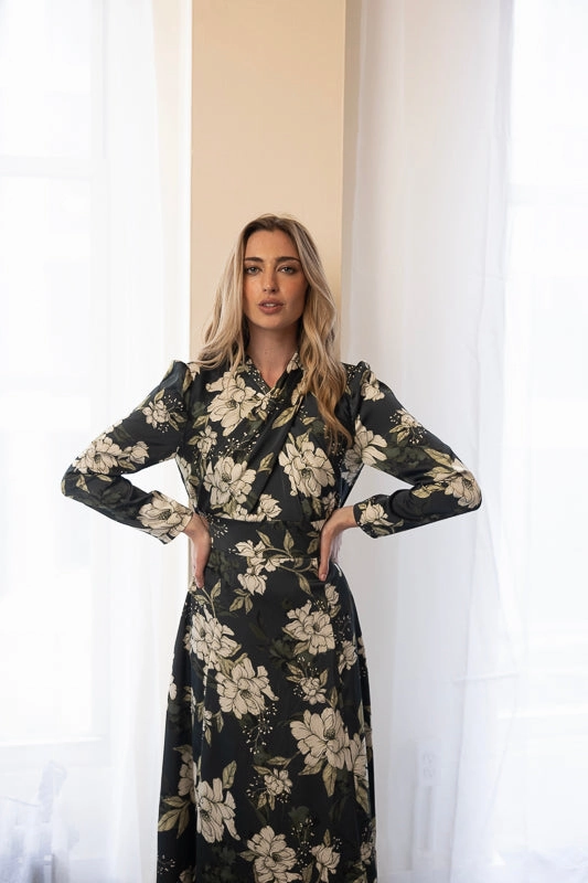 Light Soft Classic knee-length dress Kalina Floral Dress