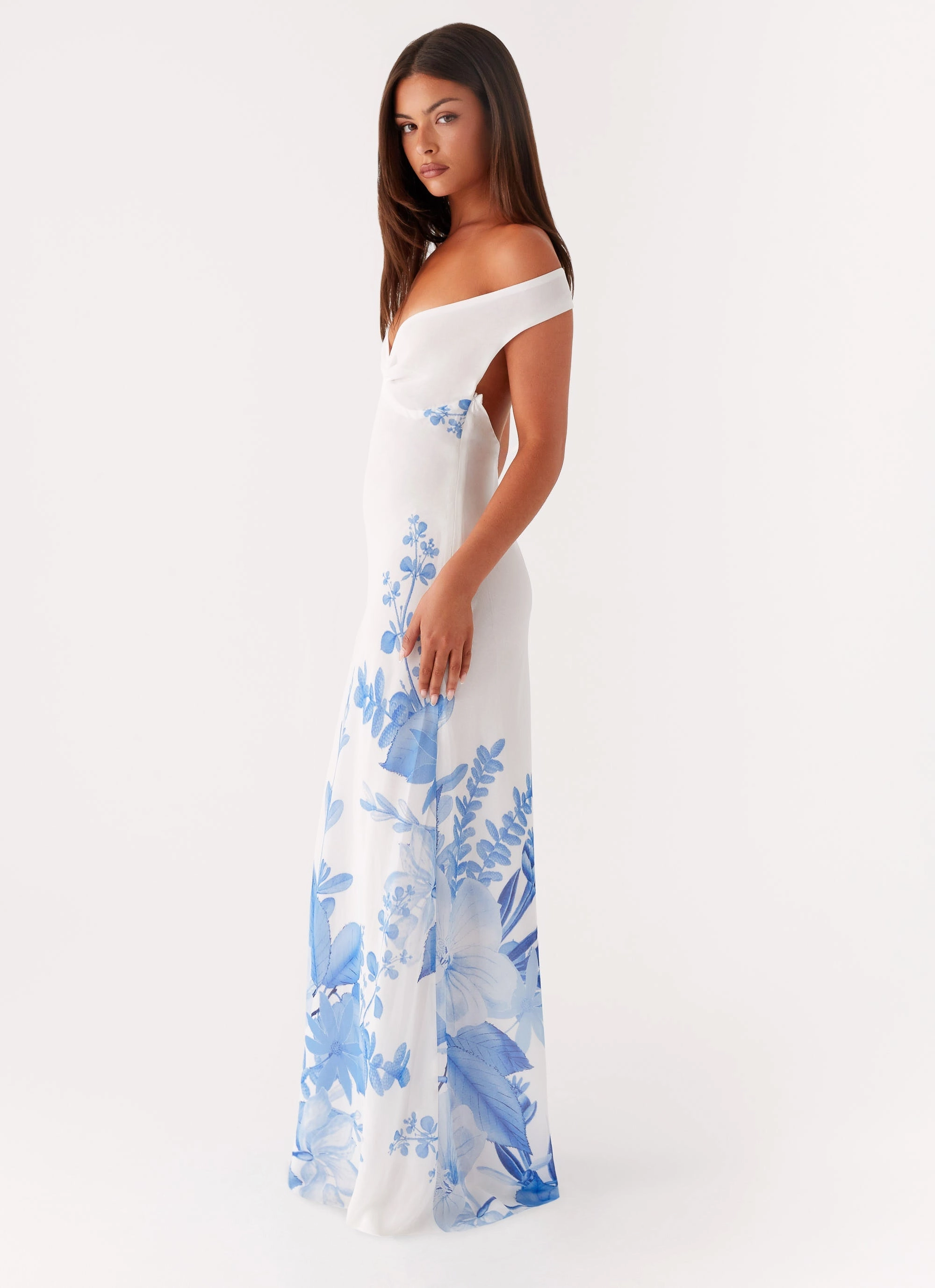 Comfy Look Krissa Maxi Dress - Blue Floral