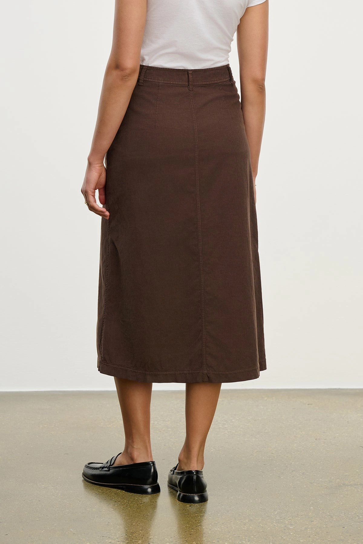 Quick Fit party look Fia Corduroy Midi Skirt in Mallard