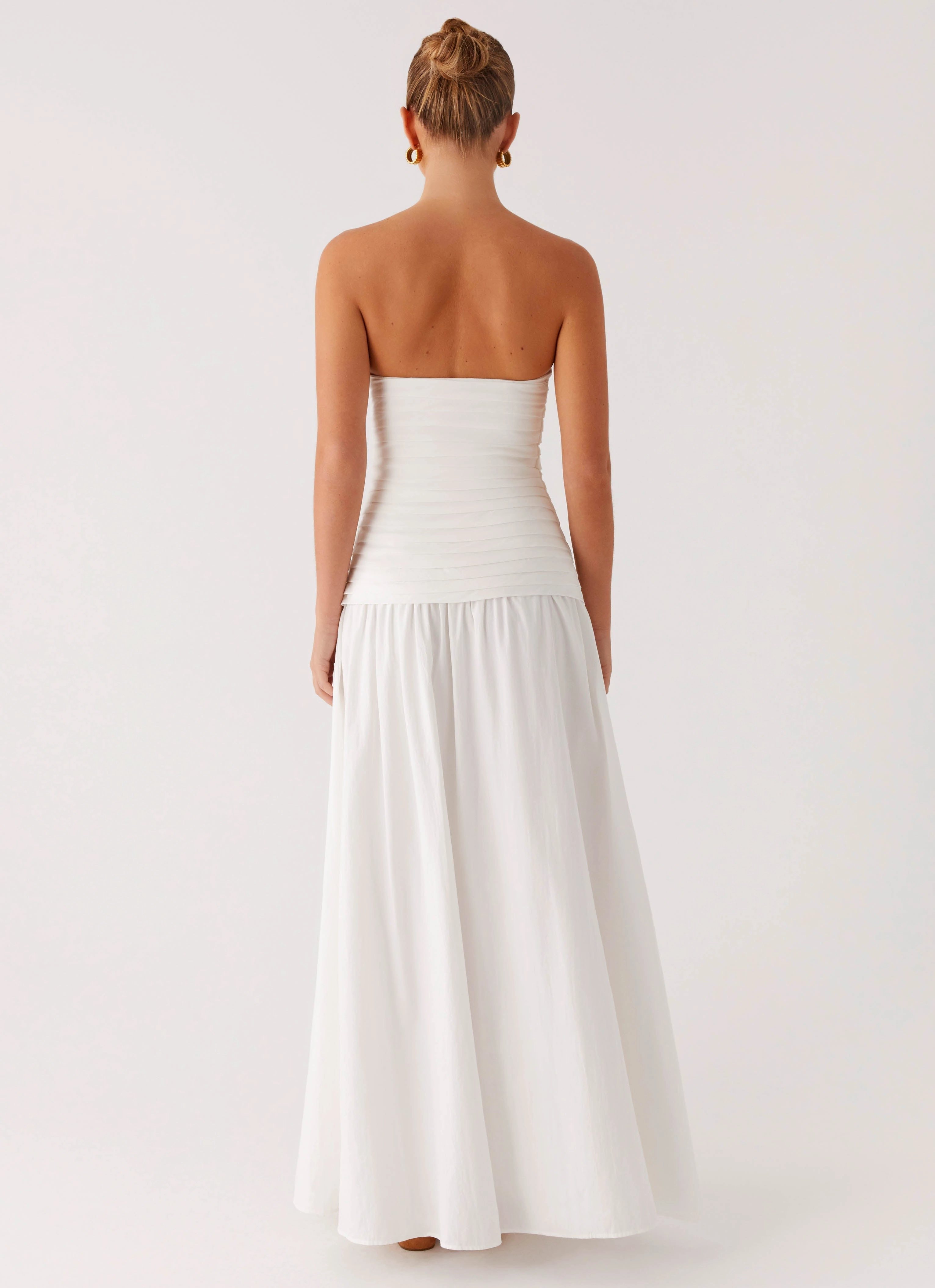 Tyrah Maxi Dress - White Perfect Waistband