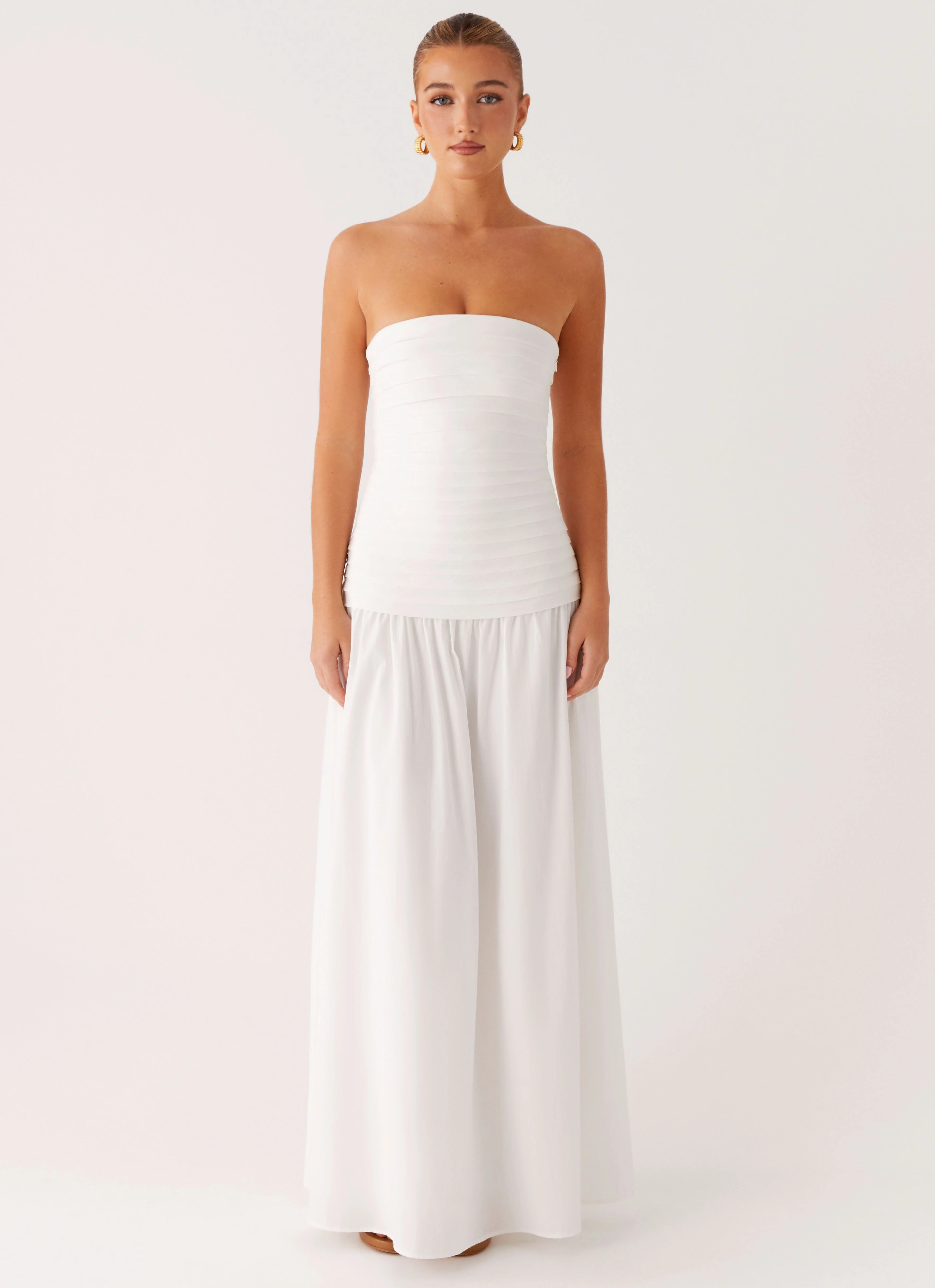 Tyrah Maxi Dress - White Brunch Fit