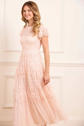 Clover Short Sleeve Ankle Gown Bold Fashion
