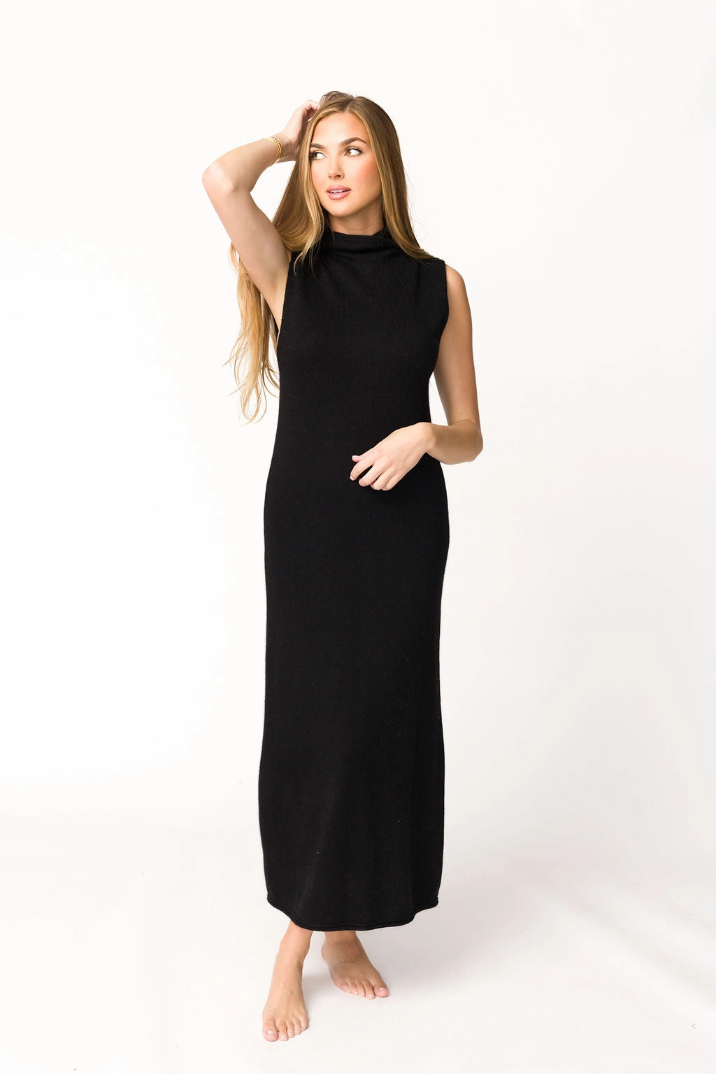 Quinn Turtleneck Maxi Dress in Black *Final-Sale* Refined Presence