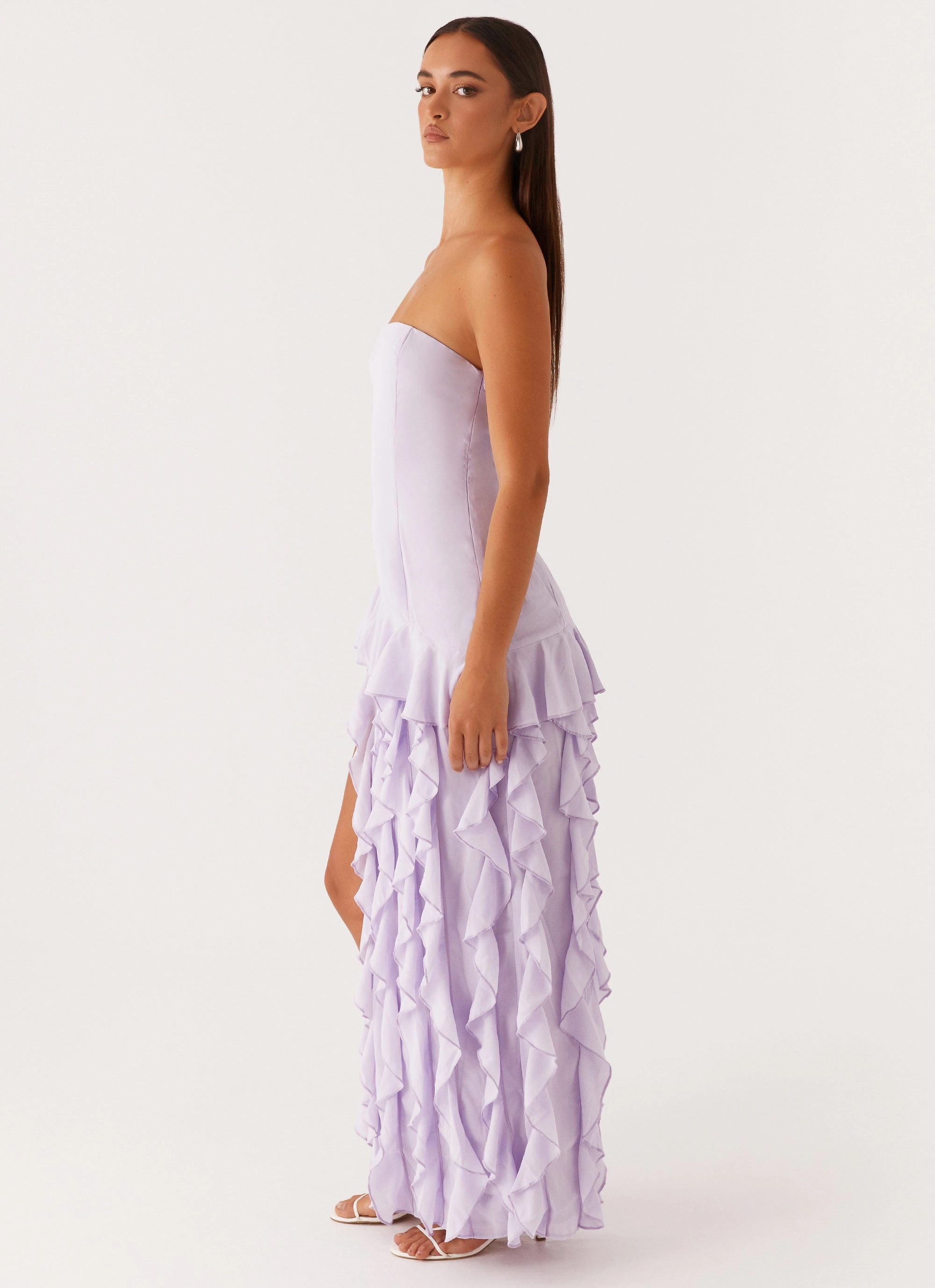 Flattering Look Clean Lines Firefly Maxi Dress - Lilac