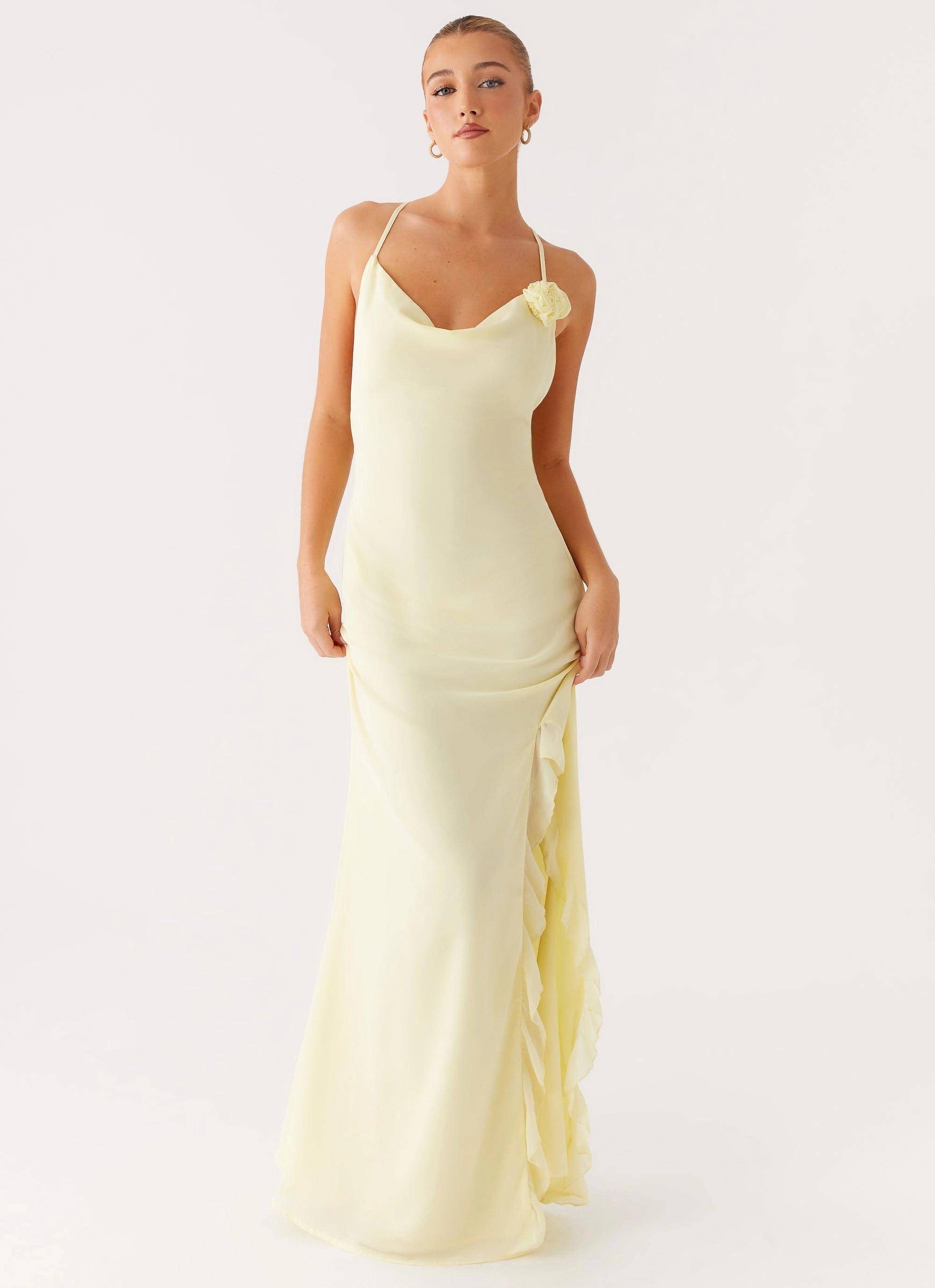 First Class Maxi Dress - Yellow relaxed shape