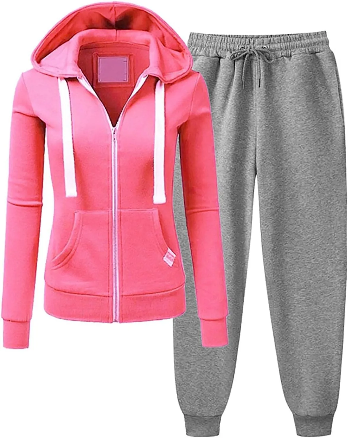 Firzero Athletic Sets for Women 2 Piece Long Sleeve Tracksuit Set 2 Piece Sweatsuit Outfits Long Sleeve Zip Up Lounge Set