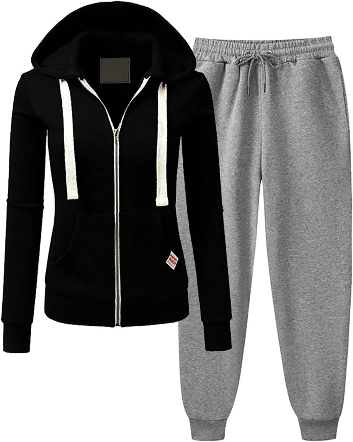 Firzero Athletic Sets for Women 2 Piece Long Sleeve Tracksuit Set 2 Piece Sweatsuit Outfits Long Sleeve Zip Up Lounge Set