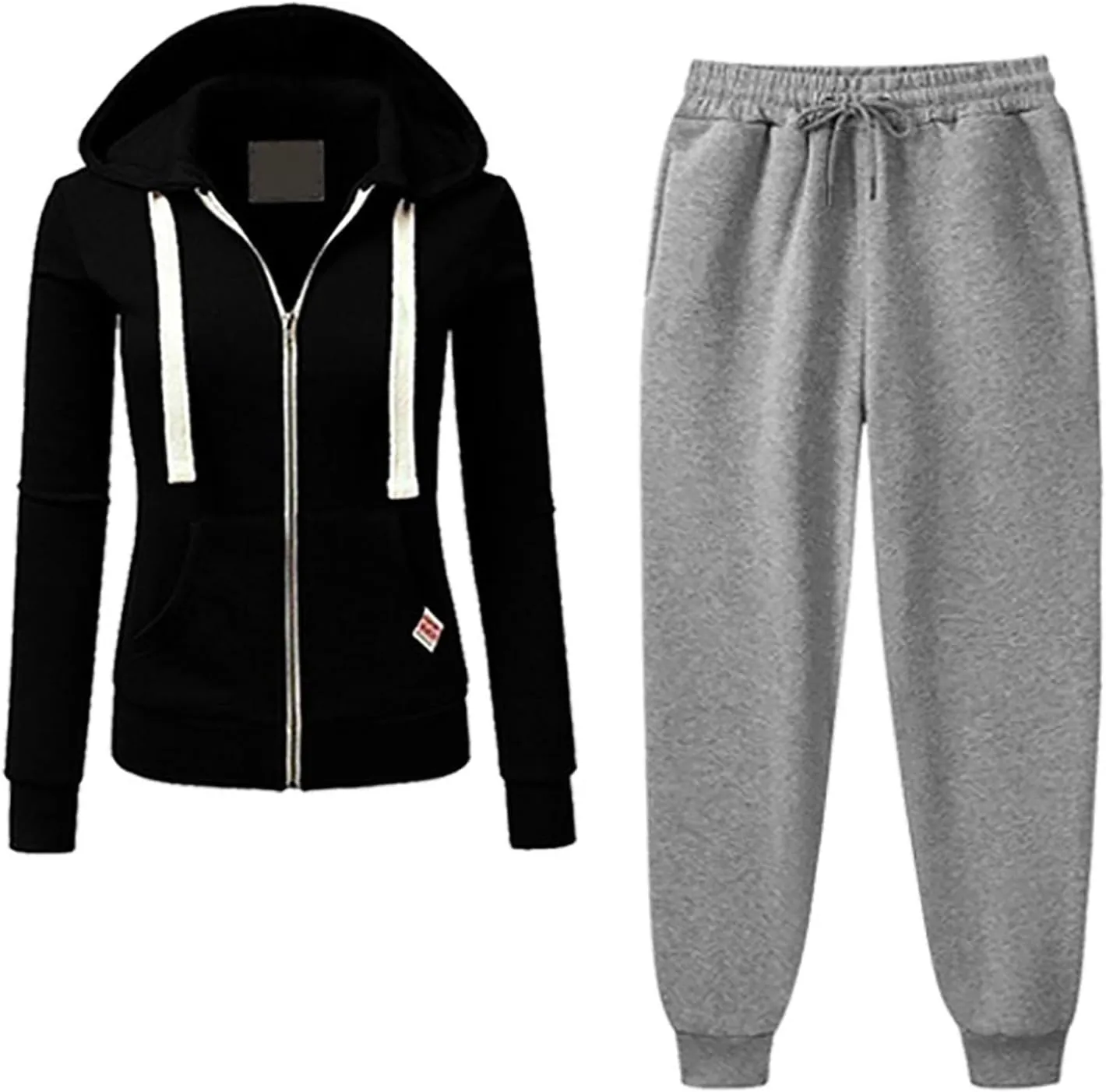 Firzero Athletic Sets for Women 2 Piece Long Sleeve Tracksuit Set 2 Piece Sweatsuit Outfits Long Sleeve Zip Up Lounge Set