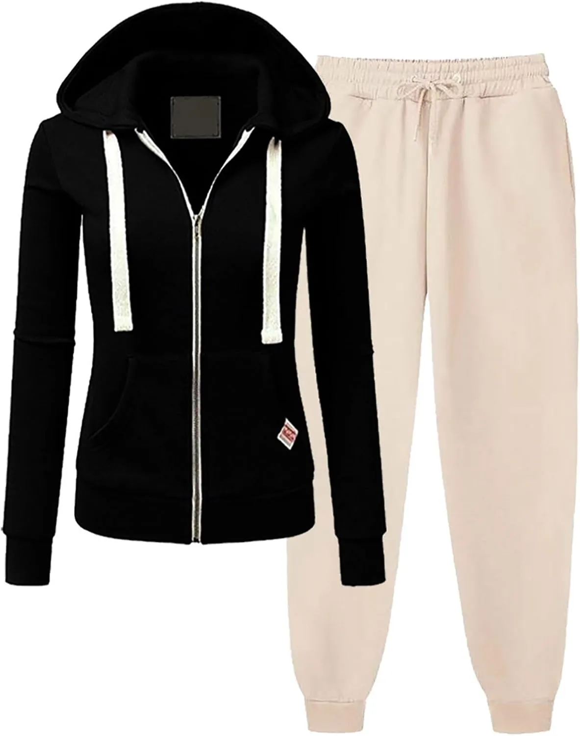 Firzero Athletic Sets for Women 2 Piece Long Sleeve Tracksuit Set 2 Piece Sweatsuit Outfits Long Sleeve Zip Up Lounge Set