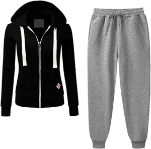Firzero Athletic Sets for Women 2 Piece Long Sleeve Tracksuit Set 2 Piece Sweatsuit Outfits Long Sleeve Zip Up Lounge Set