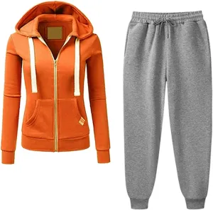 Firzero Athletic Sets for Women 2 Piece Long Sleeve Tracksuit Set 2 Piece Sweatsuit Outfits Long Sleeve Zip Up Lounge Set