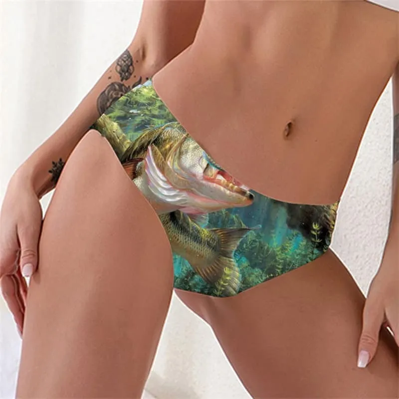 Fish Briefs Women Fisherman Pantys Metal Tanga Animal Underwear Ocean Seamless