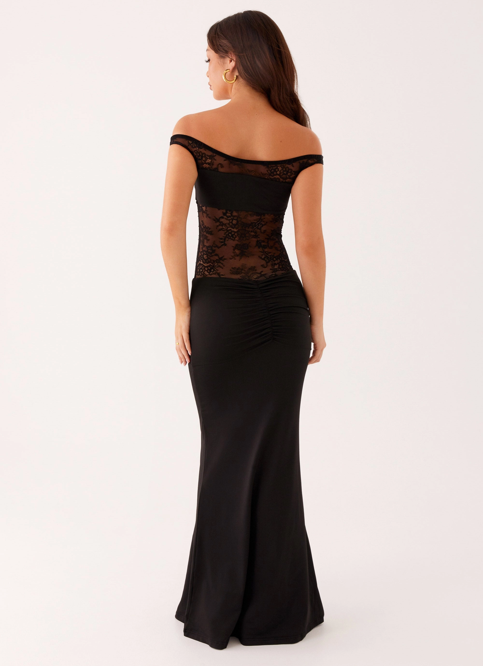 Virgo Maxi Dress - Black Subtle Flow