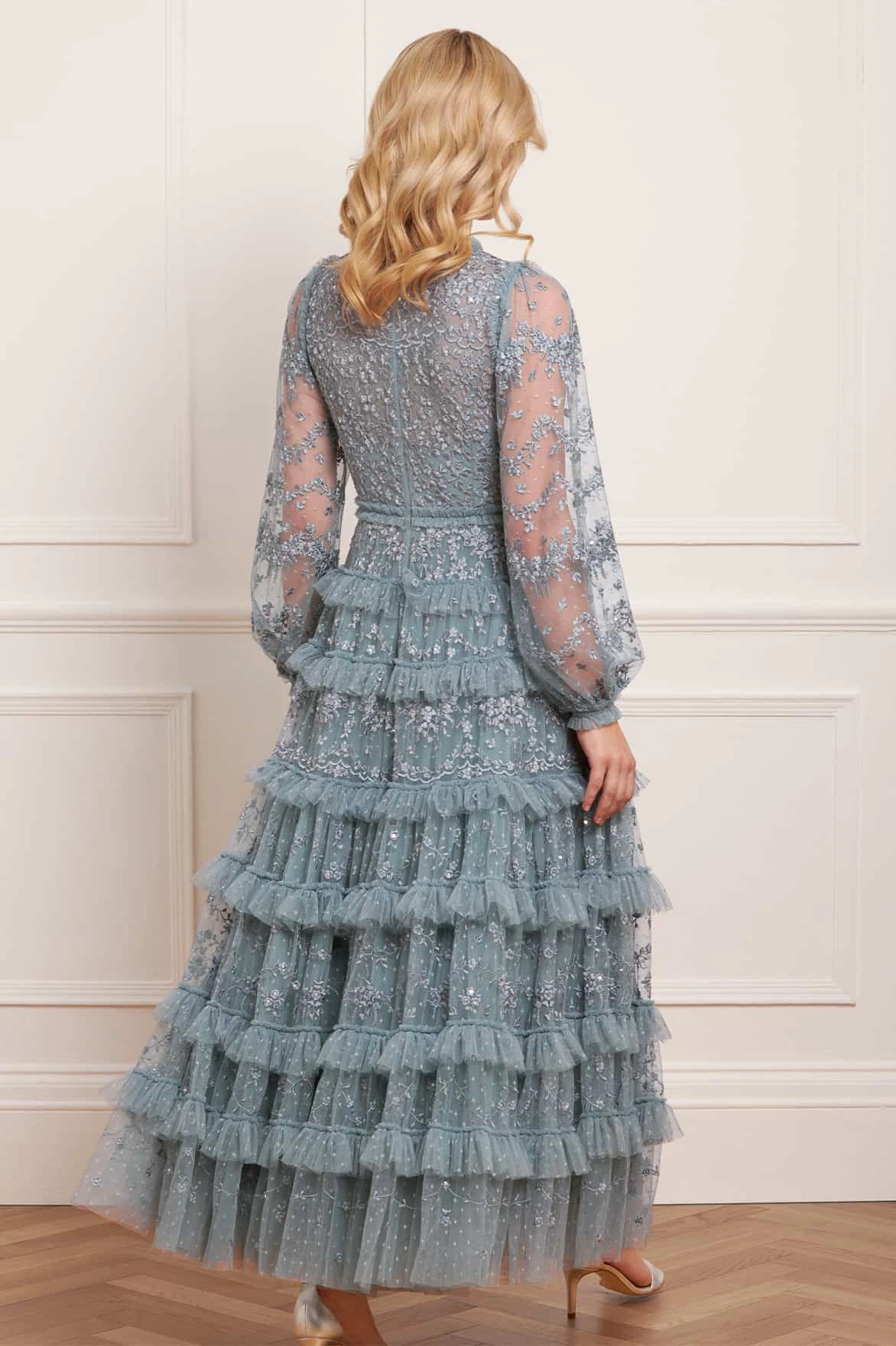 Elegant Wearable Flow Ready Blossom Lace Ankle Gown