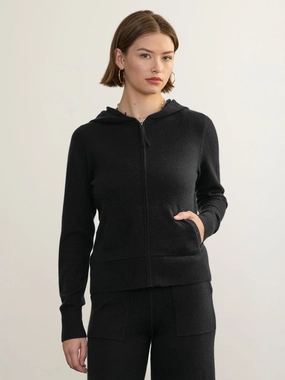 FITTED CASHMERE HOODIE FadeResistant Finish Microfiber texture