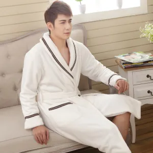 Flannel pajamas Hotel bathrobe - Men's Pajama Set
