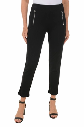 LowProfileTopstitching Thermal Insulation Layer Front Faux Zip Pocket Legging