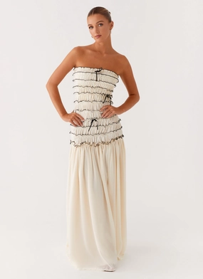 Zariah Maxi Dress - Ivory Sunset Look