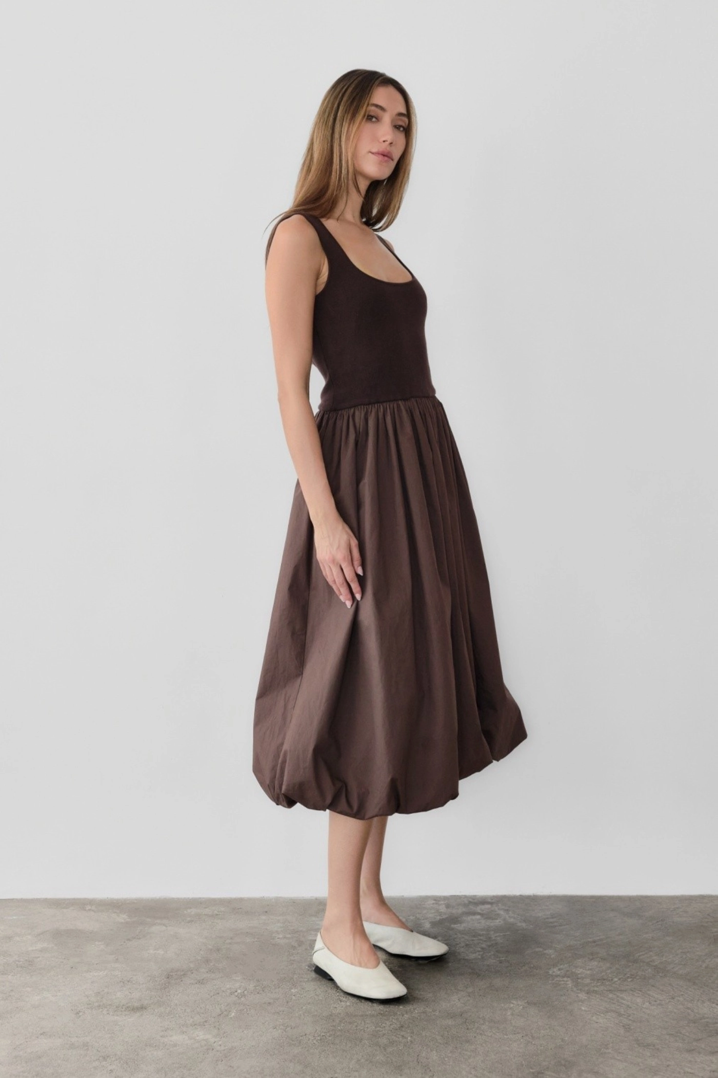 BiasCutSilhouette Air Comfort BELLA MIDI DRESS