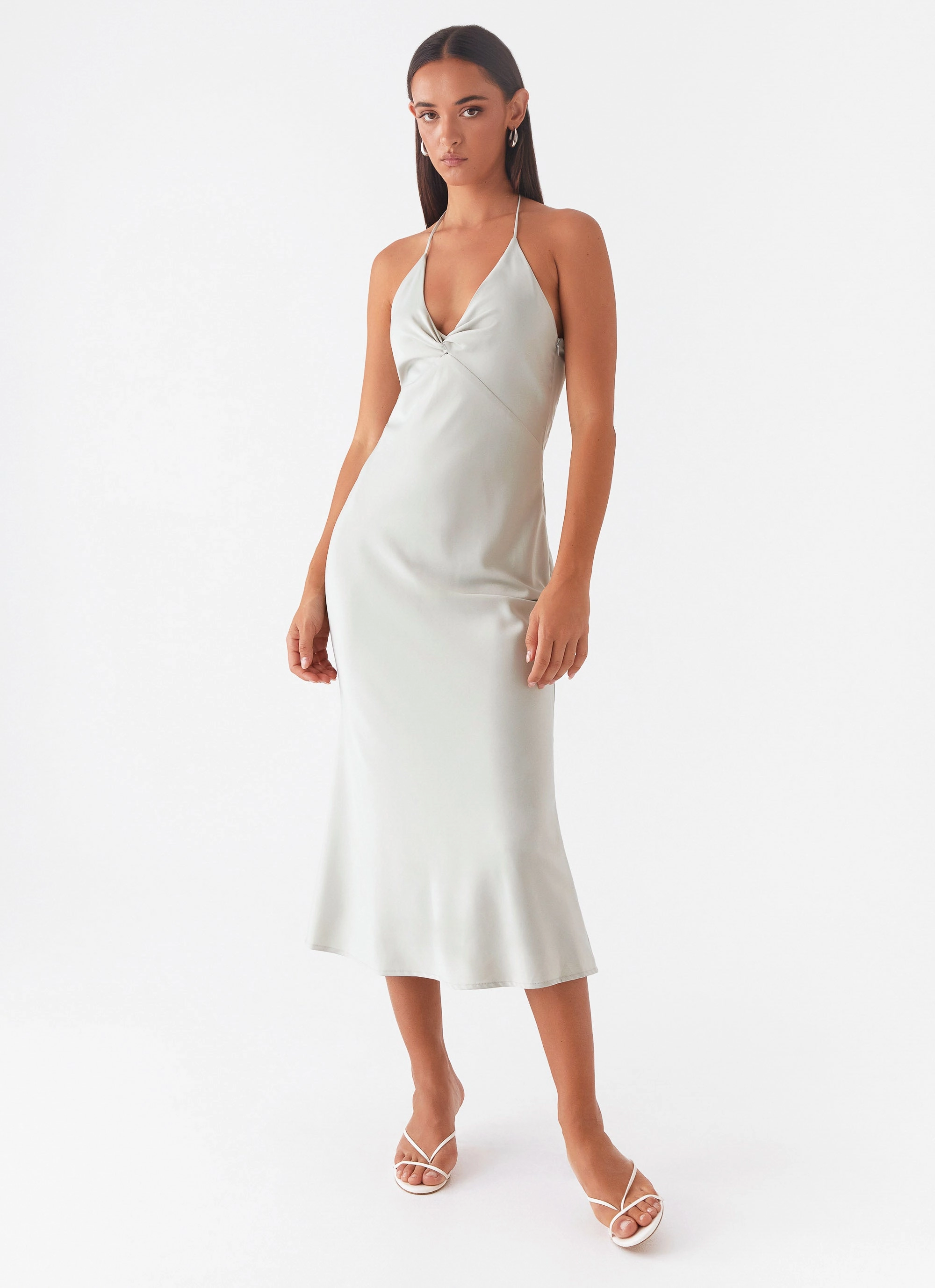 High Note Midi Dress - Sage Moment Light Light Appeal