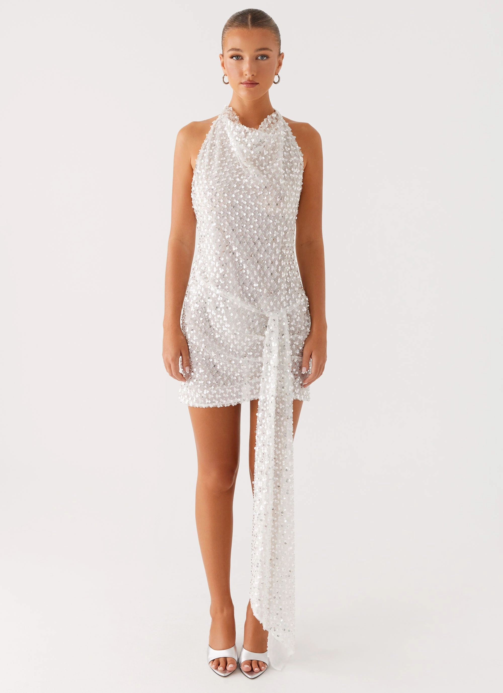 Cinta Sequin Mini Dress - Silver Simple Touch